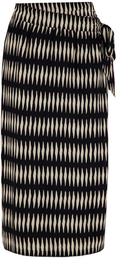 Zusss Rok Overslag Rok Met Grafisch Print 0302 0019 Zwart/soft Kit Dames Maat - XS/S