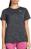 Under Armour Tech SSC - Twist Dames Sportshirt - Zwart - Wit