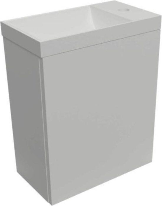 Arcqua Luna Fonteinset 54.3x39.7x21.8cm Glans Wit met marble fontein zonder overloop mat wit FNK103334