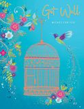 Moderne Piccadilly Greetings Moderne Occasion Card Get Well - 8 x 6 inch