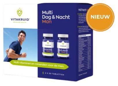 Vitakruid Multi Dag Nacht Man - 60 tabletten