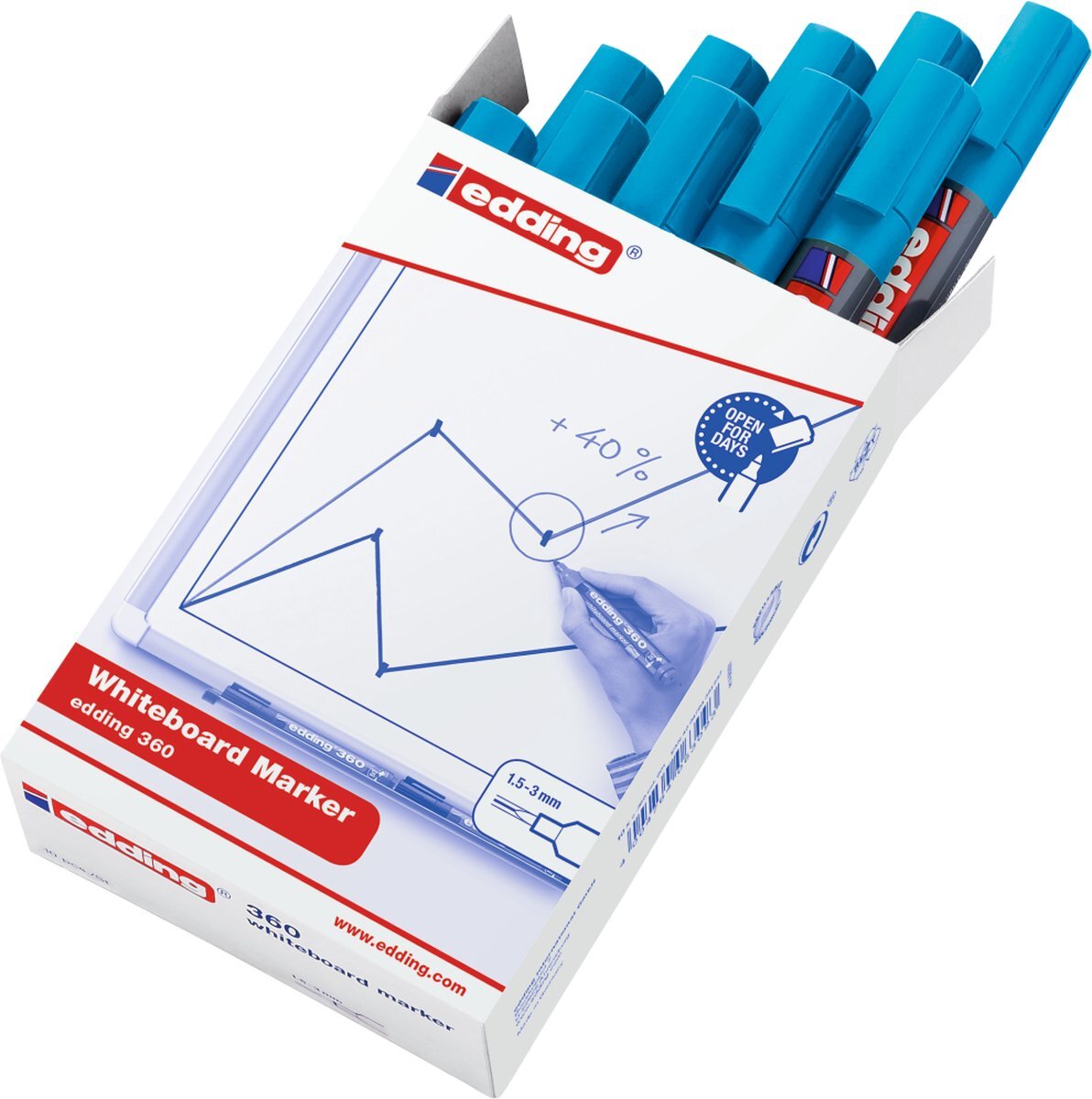 Edding 360 Whiteboard Marker Lichtblauw