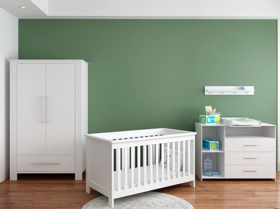 Cabino Born Lucky Jim Meegroei Babykamer 3 Delig Compleet – Baby bed 70x140 cm – Commode – Kast – Wit