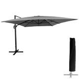 Happy Garden PAR557G-C parasol de terrasse Rectangulaire Gris