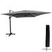 Happy Garden PAR557G-C parasol de terrasse Rectangulaire Gris