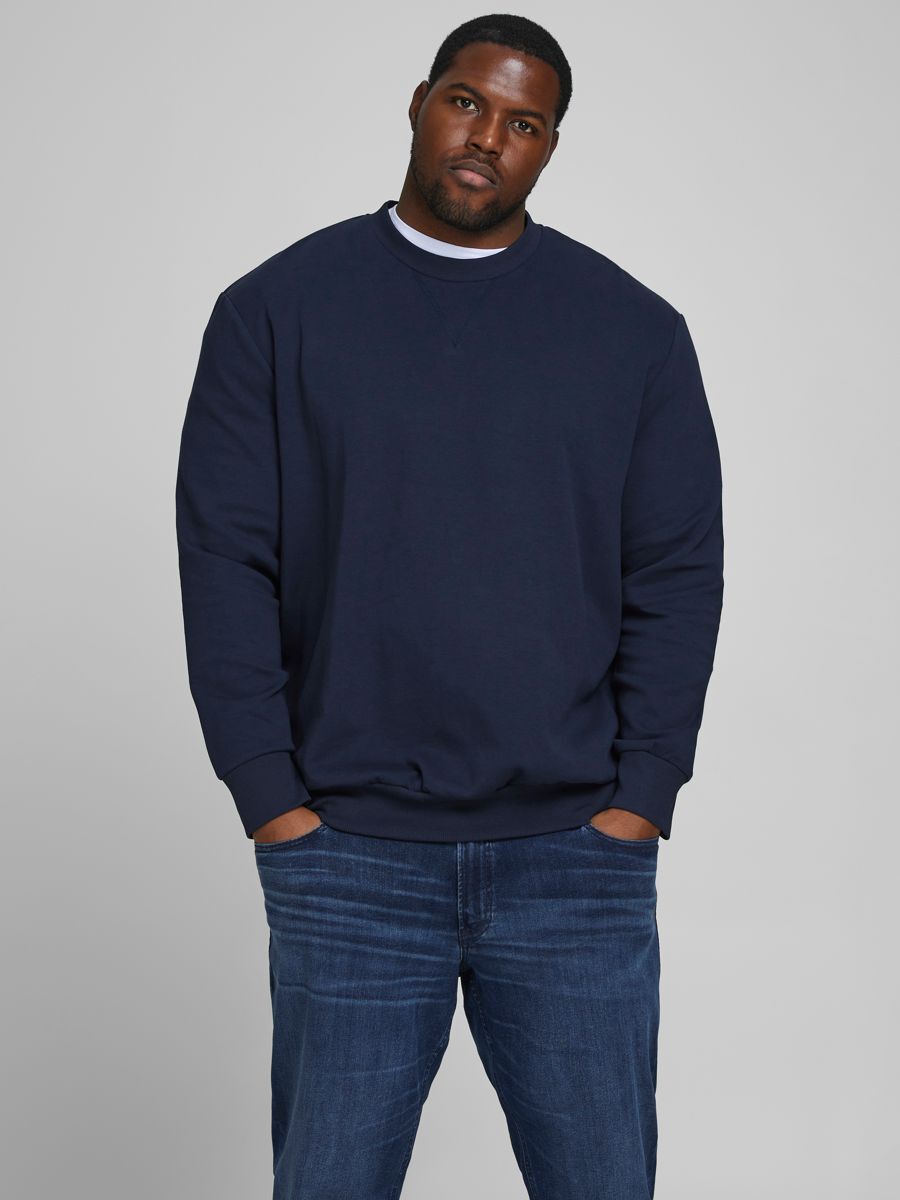 JACK & JONES Plus Size Sweater - Dark Blue - 4XL