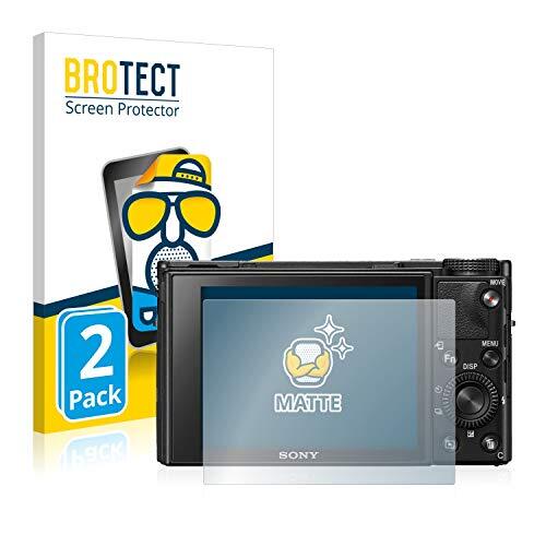 brotect 2x Antireflecterende Beschermfolie compatibel met Sony Cyber-Shot DSC-RX100 VII Anti-Glare Screen Protector, Mat, Ontspiegelend