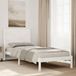 Maison Exclusive - Cadre de lit allongé sans matelas, blanc, 90 x 220 cm, bois massif