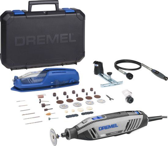 Dremel 4250 Multitool - Roterend - 175W - Incl. 45 accessoires, 3 hulpstukken, en opbergkoffer