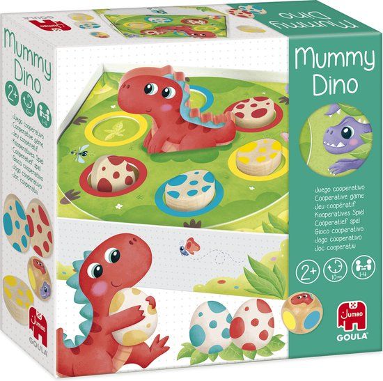 Goula Jumbo Mummy Dino Educatiefspel Houten Bordspel voor Kinderen vanaf 2 jaar