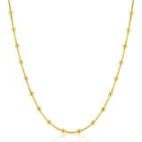 Zinzi gold plated zilveren slangen-ketting met vierkant geslepen schakels 43-45cm ZIC2471G