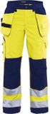 Blåkläder Dames werkbroek High Vis met spijkerzakken 7156-1811 - High Vis Geel/Marineblauw - C46