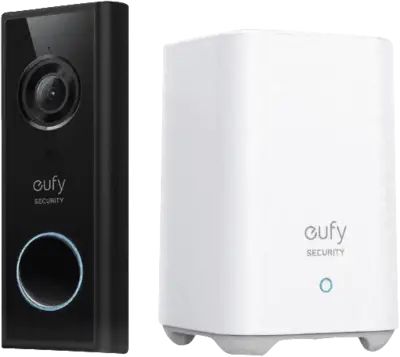 Eufy by Anker 2K Video Doorbell + 2K Security Camera Bundle - Pan & Tilt - Indoor & Outdoor - With Homebase