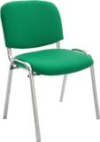 CLP Ken Eetkamerstoel Chroomoptiek - Stof groen