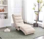 MODFU Relaxligstoel - Volledige Lichaamsondersteuning En Trilfunctie - Modern - Linnen - Beige