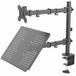 VIVO Zwarte volledig verstelbare 13 tot 32 inch enkele computermonitor en laptop bureaumontage combo, standaard met doorvoeroptie, geschikt voor laptops tot 17 inch (STAND-V002C)