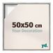yd, Cadre 50x50 cm Argent Mat - Cadre pour toile - MDF Lyon