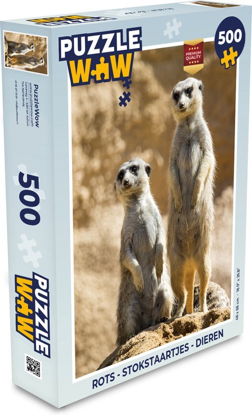 MuchoWow Puzzel Rots - Stokstaartjes - Dieren - Legpuzzel - Puzzel 500 stukjes