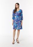 COMMA Jurk beige / blauw / lila