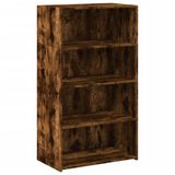 VidaXL Hoge kast 70x41x124 cm bewerkt hout gerookt eikenkleurig