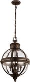 Feiss LED Kroonluchter | 3X E14 Max 60W | Dimbaar | British Bronze