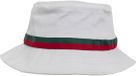 urban classics Flexfit Stripe Bucket Hat Wit/Firered/Groen One Size