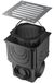 Bonde de sol pour jardin, dimensions 250x250 mm, avec raccordement variable DN 80/100/125