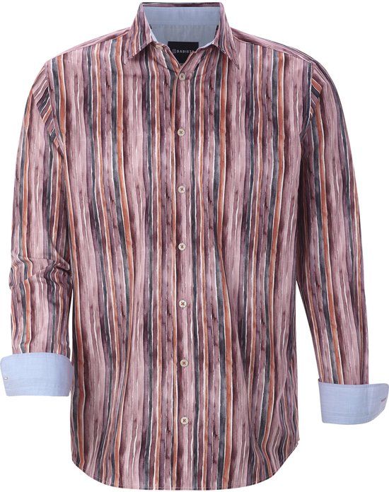Babista Heren Overhemd - 41/42 - Rood - Katoen - Lange Mouw - Regular Fit