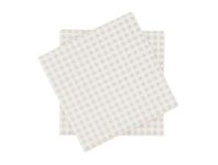 Scandi Essentials Serviette en papier à grille fine Blanc-beige, lot de 20, 33x33 cm