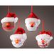 Lumineo Kerstbal met Kerstmuts LED 7x6,6x7,5cm 4 Assorti