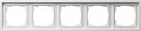 Gira F100 Afdekraam Schakelmateriaal - 0215112 - Wit - Mat - 5-voudig frame