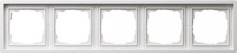 Gira F100 Afdekraam Schakelmateriaal - 0215112 - Wit - Mat - 5-voudig frame
