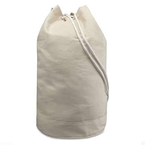 eBuyGB Katoen Doek Trekkoord Duffel Zeeman Tas, Beige