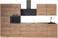 Vicco Complete keukeneenheid Fame-Line, Goudkleurig Eiken/Goudkleurig Eiken, 340 cm zonder werkblad