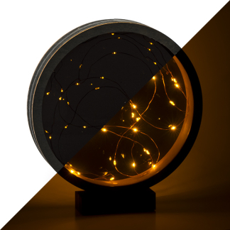 Lumineo Tafeldecoratie cirkel | Lumineo | 25 x 27.5 cm (40 Micro LEDs, Timer, Binnen)
