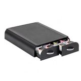 Mind Reader Anchor Collection, Koffiepadlade met 2 laden, 24 koffiepadcapaciteit, compatibel met Keurig Mini-serie, organizer voor aanrecht, koffiezetapparaatbasis, zwart
