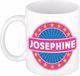 Bellatio Decorations - Josephine voornaam - koffiemok - beker - wit/roze - 300 ml - Cadeau - Dames - Collega - Moederdag - Verjaardag