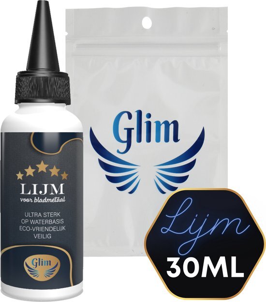 Glim Lijm voor bladmetaal - Deco Primer - Bladgoud lijm - Luxe Spuitfles - Decolijm waterbasis - Extra Sterk - 30ML