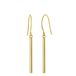 Lucardi Dames Oorbellen bar 2cm - Oorbellen - Cadeau - 14 Karaat Goud - Geelgoud