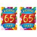 Bellatio Decorations Verjaardag deurposter - 2x - 65 jaar - multi - 59 x 84 cm - feestartikelen