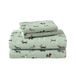 Laura Ashley - Kingsize lakenset, katoenen flanellen beddengoed, geborsteld voor extra zachtheid en comfort (Holiday Pups Green, King)