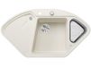 BLANCO Silgranit spoelbak, 1057x575 mm, zacht wit, met afvoerbediening en toebehoren