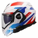 LS2 Helm Advant X Nova FF901 wit / blauw / rood maat XXL