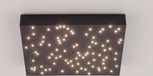 Nova luce Plafondlamp LED vierkant zwart 30cm - sterrenhemel