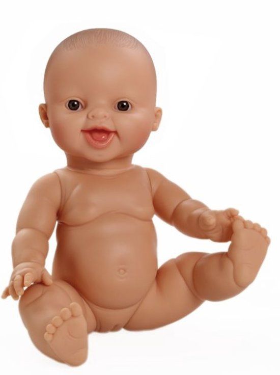 Paola Reina Gordi babypop bloot meisje lachende pop 34cm