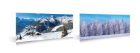 My Village Achtergronddoek dubbelzijdig wintersport en bos 98x33 cm