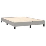 vidaXL Boxspringbed met matras, stof, lichtgrijs, 140x200 cm