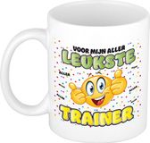Bellatio Decorations cadeau mok voor trainer - grappig - keramiek - 300 ml - leukste trainer