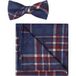 OLYMP Set noeud papillon et pochette bleu, Motif