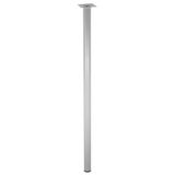 Wagner meubelpoot/tafelpoot/meubelvoet Classic Retro - Ø 30 x 700 mm, geïntegreerde schroefplaat 60 x 60 mm, binnendraad Ø 10 mm, staal gepoedercoat aluminium-zilver - 12127001